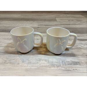 Target Bullseye White Iridescent Bunny Mug, Coffee Cup